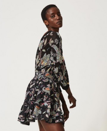 Twinset rokje met paisleyprint