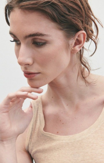 American vintage tee mas00e23 creme chine vk