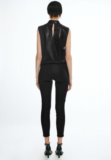 Arma stretch leren broek cadiz zwart