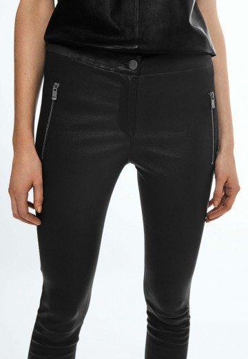 Arma stretch leren broek cadiz zwart
