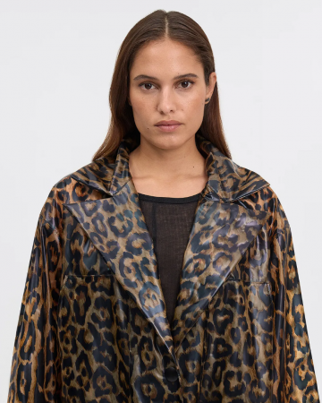 Mes demoiselles paris leopard print raincoat fiona detail