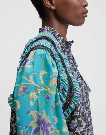 Mes desmoiselles blouse pom detail