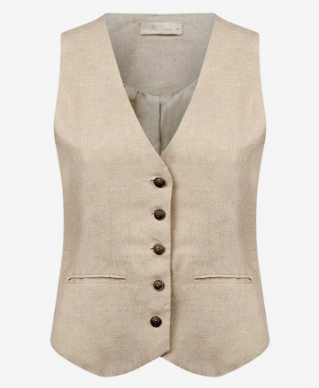 Mes desmoiselles paris gold lurex woven gilet garbo