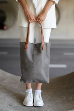 Sprdlx leren shopper sarah grijs i 0