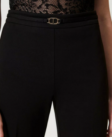 Twinset 242tp224g pantalone nero detail