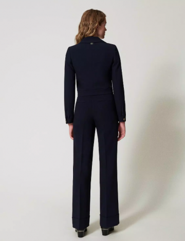 Twinset crepe cady high waist trousers 242tt2101 ak