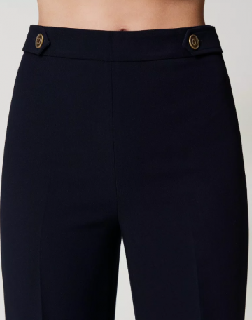 Twinset crepe cady high waist trousers 242tt2101 detail