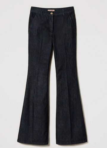 Twinset flared jeans with permanent crease 242tp2581