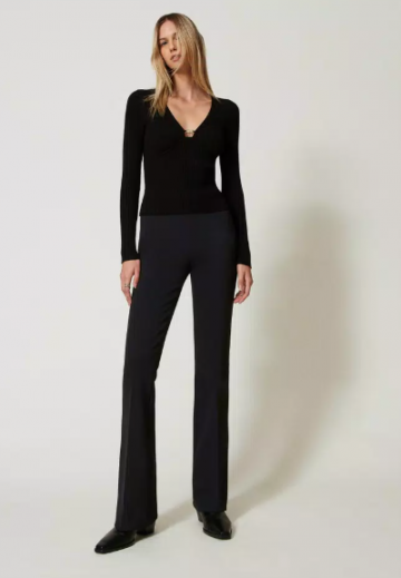 Twinset high waist flared trousers 242tt2113 vk