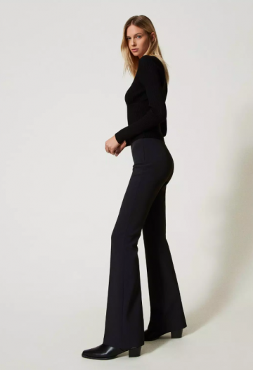 Twinset high waist flared trousers 242tt2113 zk