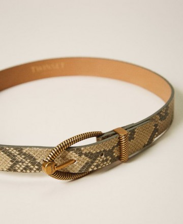 Twinset leren riem animal print 202to501a i