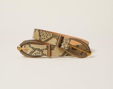 Twinset leren riem animal print 202to501a