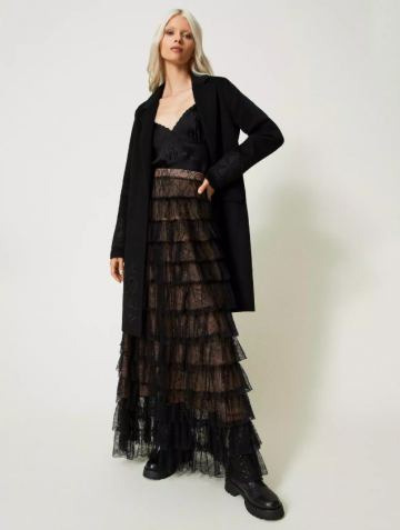 Twinset long chantilly lace skirt 232tt2072 vk