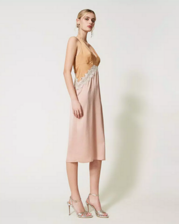 Twinset midi mouwloze jurk 231tq2090 zk