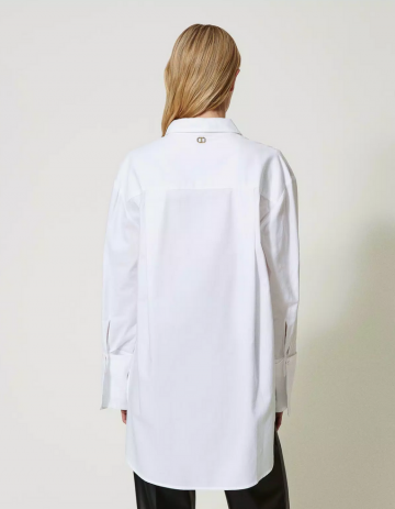 Twinset oversized shirt with removable cuffs 241tp2250 ak