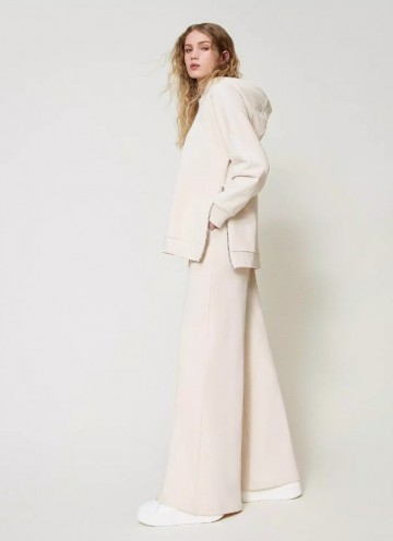 Twinset plush fabric palazzo trousers 242tp2492 zk