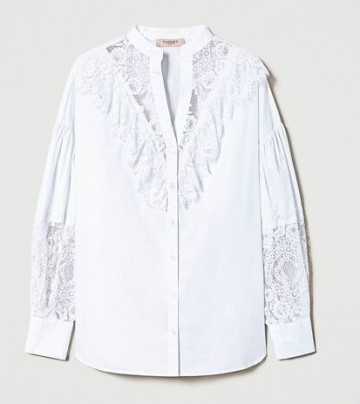 Twinset poplin shirt wit 231tt2083
