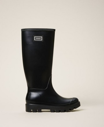 Twinset regenlaars zwart tcp210 1