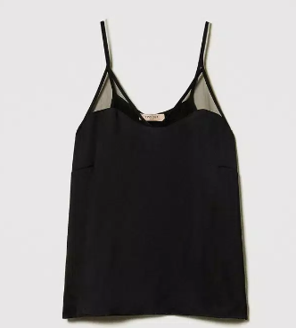 Twinset satin and tulle top 242tt2053