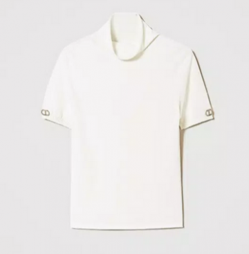 Twinset short sleeve turtleneck jumper wit 241tp3510