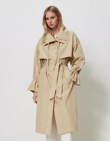 Twinset taffeta trench coat with belt 241tp2570 vk